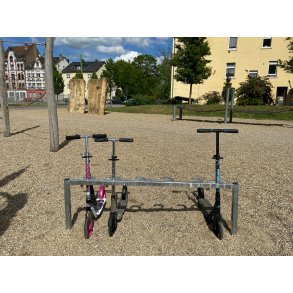 Lbehjulsstativ lav - 6 pladser