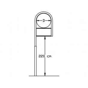 Buet stander med 1 ben - 50+25x50 cm