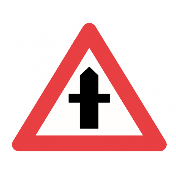 A11, advarselstavle 90 cm, Farligt vejkryds