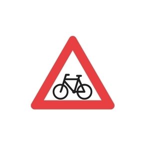 A21 vejskilt 90 cm Cyklister advarselstavle