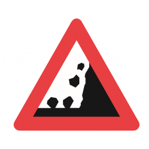 A34, advarselstavle 70 cm, Stenskred