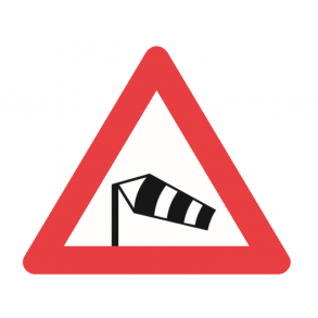 A95, advarselstavle 70 cm, Sidevind 