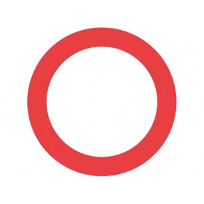 Forbudstavler til asfaltmontering 500 mm