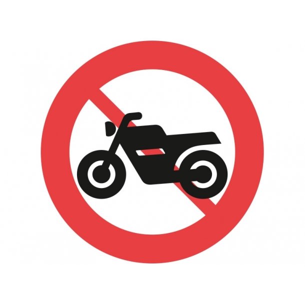 C22.2, 70 cm. Motorcykel og stor knallert forbudt