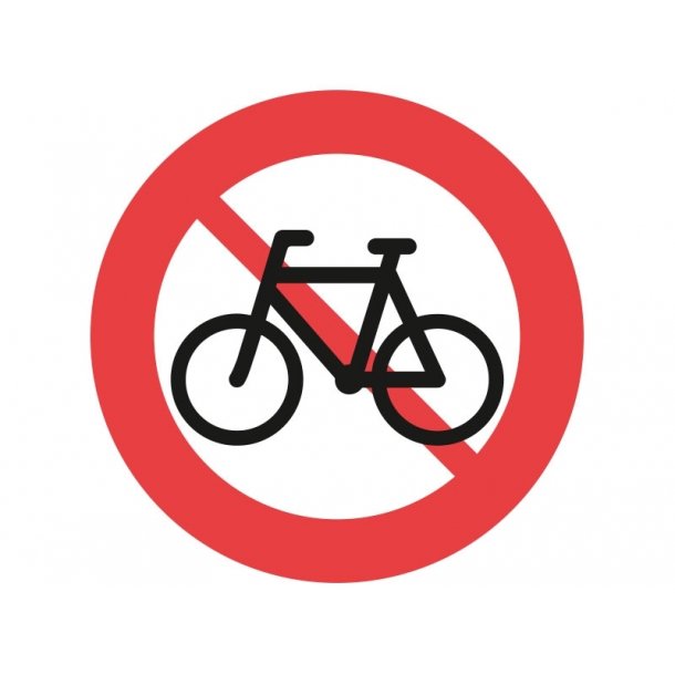 C25.1, 70 cm. Cykel og lille knallert forbudt