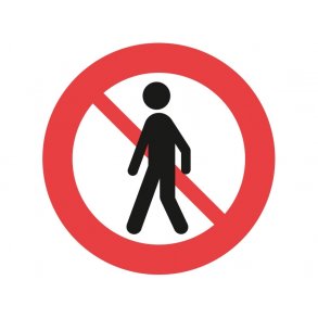 C26.2, 50 cm. Fodgngere forbudt