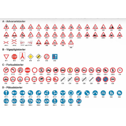 Advarselstavler til asfaltmontering 1000 x 1000 mm. 