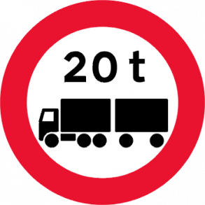 C32 70 cm. Totalvgt af vogntog