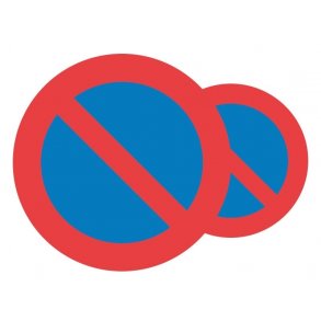 C62, 70 cm. Parkering forbudt, - Dobbeltsidet