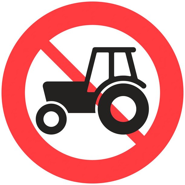 C24,1 70 cm. Traktor og motorredskab forbudt.
