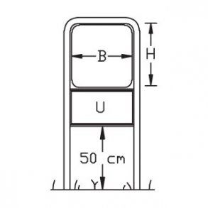 Lav galge 50x50 x 25x50 cm