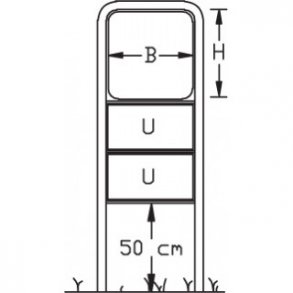 Lav galge 50x50 + 25x50 cm + 25x50cm